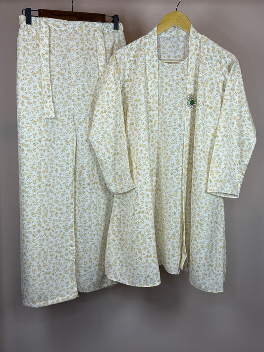 IVORY FLORAL CO-ORD SET OR-109