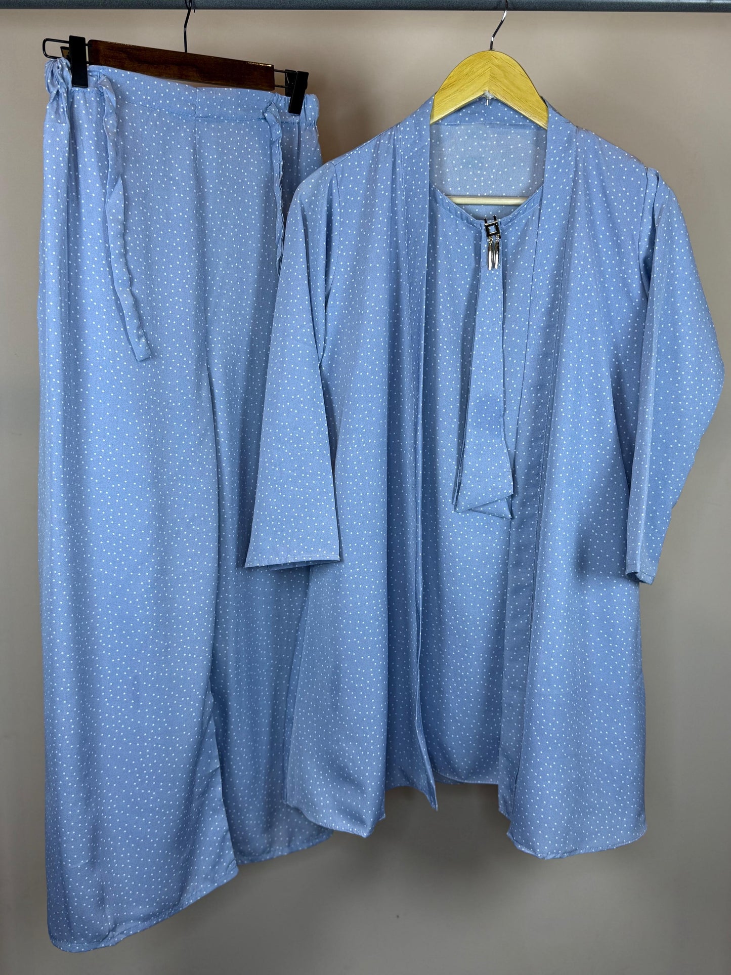 SKY BLUE POLKA DOT CO-ORD SET OR-108